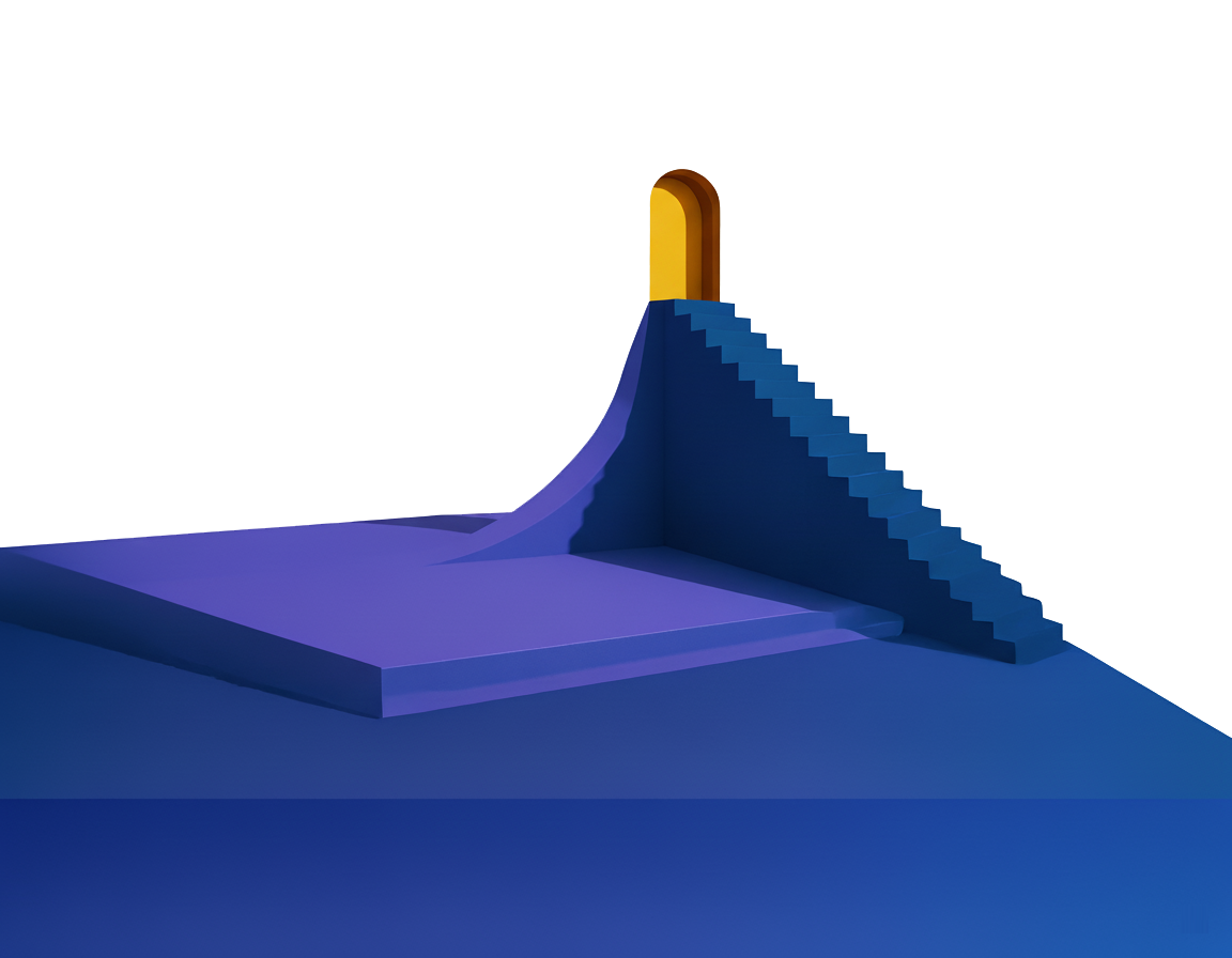 Suelo, plataforma, escaleras y puerta